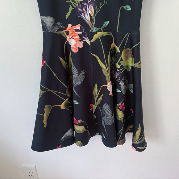 TED BAKER
MOVEN ORIENTAL FLORAL SKATER DRESS IN BLACK  sz 6 - Picture 8 of 16